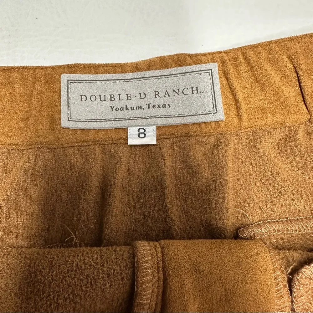 Double D Ranch Suede Fringe Mini Skirt in Cognac Brown - Picture 5 of 9